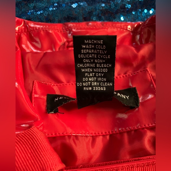 Red PVC Pea Coat - Picture 7 of 10